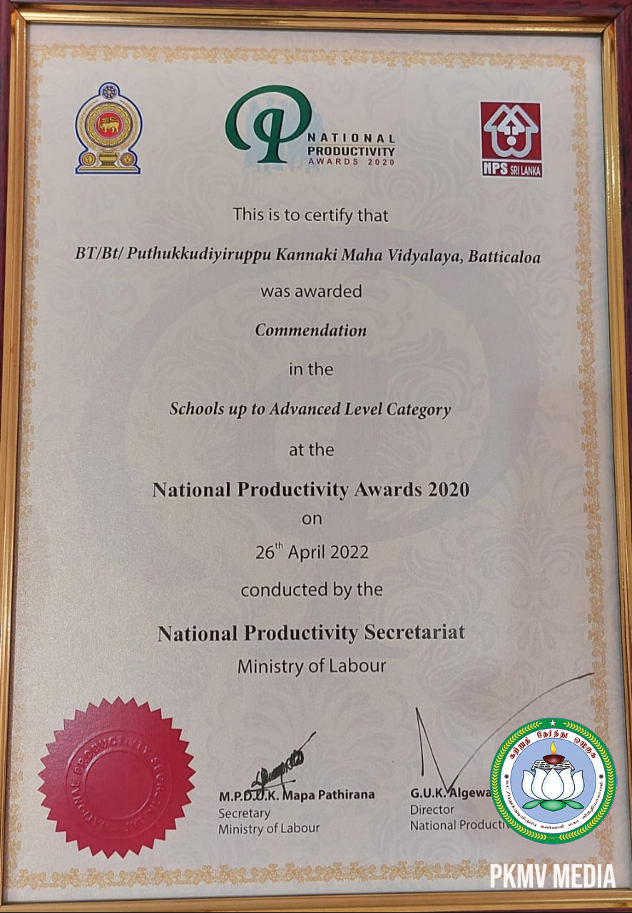 தேசிய உற்பத்தித் திறன்  விருது